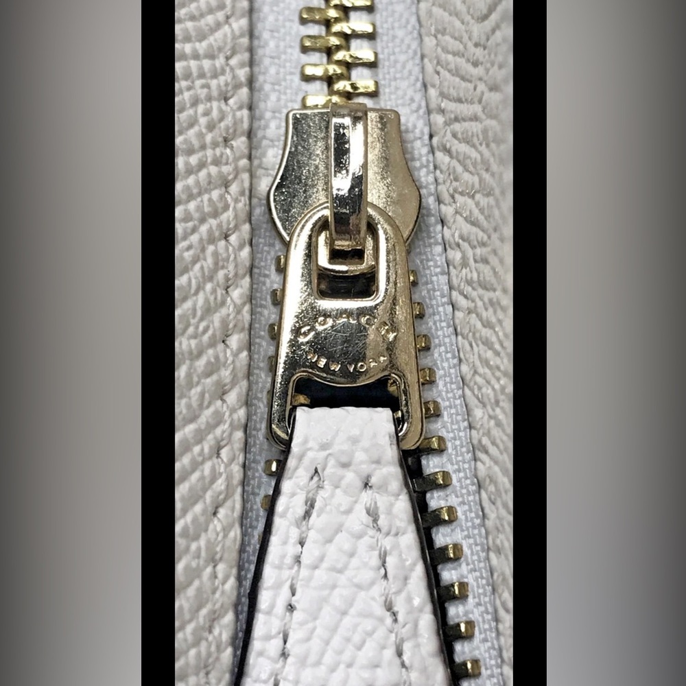 Coach City Zip Tote Shoulder Bag Large Chalk White Ivory Leather F58846 - Picture 11 of 16